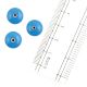 Blue Round Loose Glass Beads For Jewelry Making (12 in Pack)