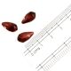 Plum Irregular Briolette Shape Glass Beads For Jewelry Making (12 in Pack)