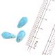 Light Blue Irregular Briolette Shape Glass Beads For Jewelry Making (12 in Pack)