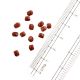 Crimson Red Drum Shape Glass Beads For Jewelry Making (50 in Pack)