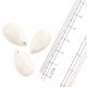 White  Glass Big Waterdrop Teardrop Beads Jewelry Loose Beads (12 in Pack)