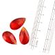 Ruby Red Glass Big Waterdrop Teardrop Beads Jewelry Loose Beads (12 in Pack)