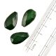 Pine Green Glass Big Waterdrop Teardrop Beads Jewelry Loose Beads (12 in Pack)