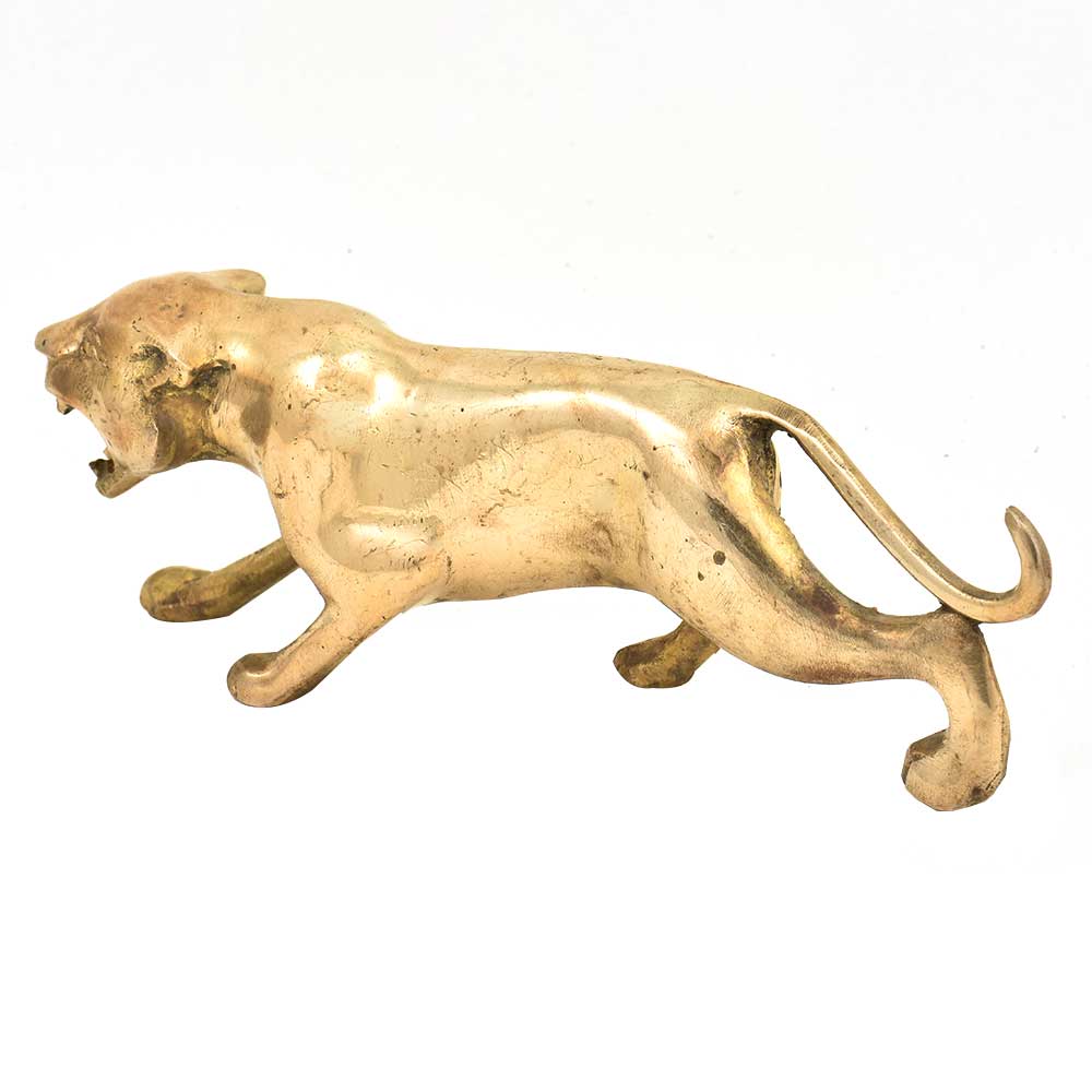 Solid Brass Jaguar Home Décor Statue