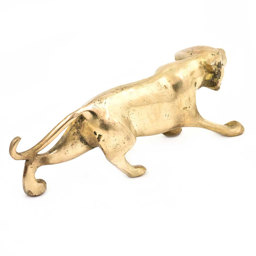 Solid Brass Jaguar Home Décor Statue