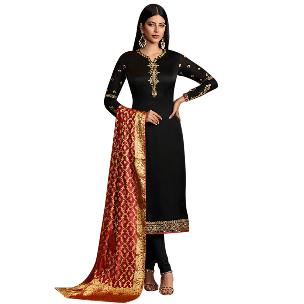 silk dupatta suit