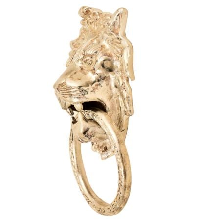 Handmade Silver Lion Head Ring Door Knocker