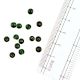 Bottle Green Glass Beads Round Spacer Loose Beads Jewelry Accessories (50 in Pack)