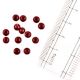 Blood Red Glass Beads Round Spacer Loose Beads Jewelry Accessories (50 in Pack)
