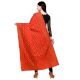 Tomato Red Banarsi Art Silk Dupatta