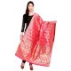 Magenta Pink Banarsi Art Silk Dupatta