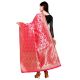 Magenta Pink Banarsi Art Silk Dupatta