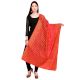 Red Woven Design Banarasi Silk Dupatta