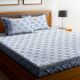 Chic Home Premium Cotton Printed Double Bed Sheet with 2 Pillow Covers: