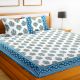Chic Home Premium Cotton Printed Double Bed Sheet with 2 Pillow Covers: