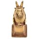 Carved Sitting Nandi Statue Brass Metal Statue