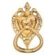 Huge Ram Head Two Birds With Ornate Brass Metal Door Knocker Ring