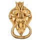 Huge Demon Head Two Elephants Covering Bat Head With Ornate Door Brass Metal Door Knocker Ring