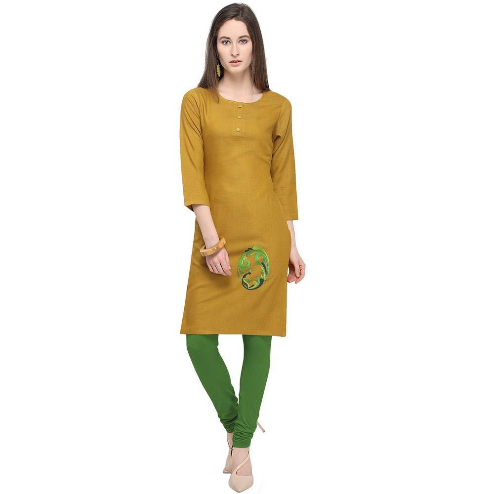green leggings with kurti