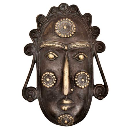 Hand Crafted Tribal Mask Style Wall Hanging Mask