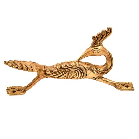 Hand Crafted Brass Peacock Decorative Main Door Handle