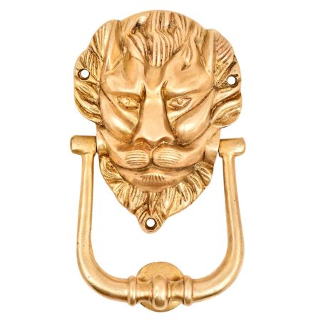 Hand Finished Majestic Lion Face Door knocker