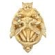 Brass Door Knocker With Thunder Dragon Two Fishes Door Metal Knocker