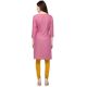 Pink Office Wear Stiched Rayon Kurti with Beautiful Embroidery Work