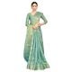Cyan Firozi Color Lichi 2 Tone Silk SareeÂ Weaved Saree With Blouse Piece