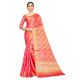 Pink Gajri Color Lichi 2 Tone Silk SareeÂ Weaved Saree With Blouse Piece