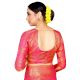 Pink Gajri Color Lichi 2 Tone Silk SareeÂ Weaved Saree With Blouse Piece