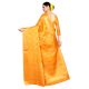 Orange Color Lichi 2 Tone Silk SareeÂ Weaved Saree With Blouse Piece