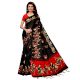 Black Kathak  Women's Khadi Silk Printed Saree With Blouse Piece
