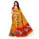 Yellow Kathak Women's Khadi Silk Printed Saree With Blouse Piece