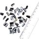Metallic Grey Cone Shape Spacer Loose Glass Jewelry Beads (12 in Pack)