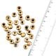 Hand Made Golden Donut Round Loose Glass Jewelry Beads (12 in Pack)