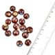 Unique Hand Painted Brown Round Shape Loose Glass Jewelry Beads (12 in Pack)