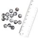 Black Marble Pattern Round Glass Loose Jewelry Making Beads (12 in Pack)