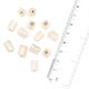 Hand Made Loose White Silver Lined Glass Tube Jewelry Beads (12 in Pack)