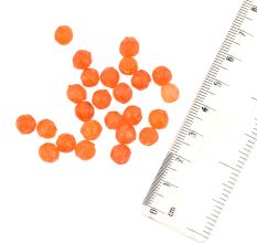 Hand Made Irregular Round Loose Orange Glass Tomato Beads For Jewelry Making (12 in Pack)