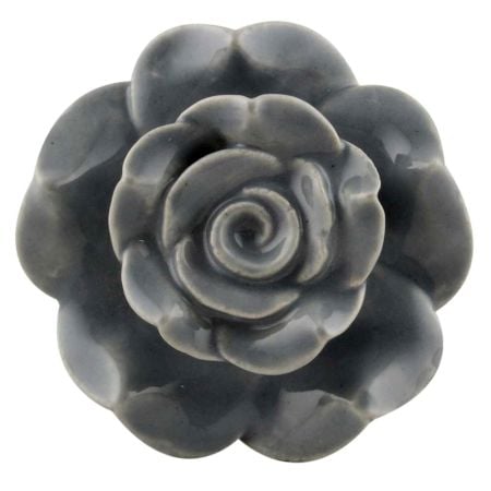 Grey Flower Knob
