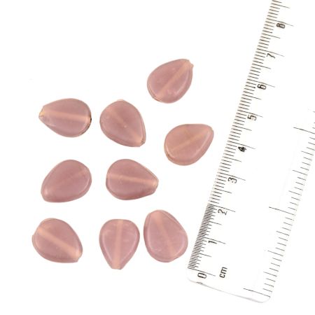 Lavender Tear Drop Shape Loose Glass Beads For Making jewelry (12 in Pack)