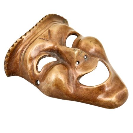 Brass Wall Hanging Comedy Theater Mask