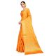 Orange Color Lichi 2 Tone Silk SareeÂ Weaved Saree With Blouse Piece