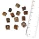 Metallic Brown Shape Indian Loose Jewelry Making Beads (12 in Pack)