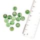 Hand Made Two Tone Green Striped Loose Glass Jewelry Beads (12 in Pack)