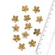Handmade Golden Loose Flower Spacer Aluminum Metal  Loose JewelryÂ Beads (12 in Pack)