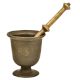 Brass Urn Shaped Mortar And Pestle For Indian kitchen