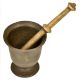 Brass Urn Shaped Mortar And Pestle For Indian kitchen