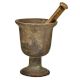 Indian kitchen Brass Urn Shaped Mortar and Pestle